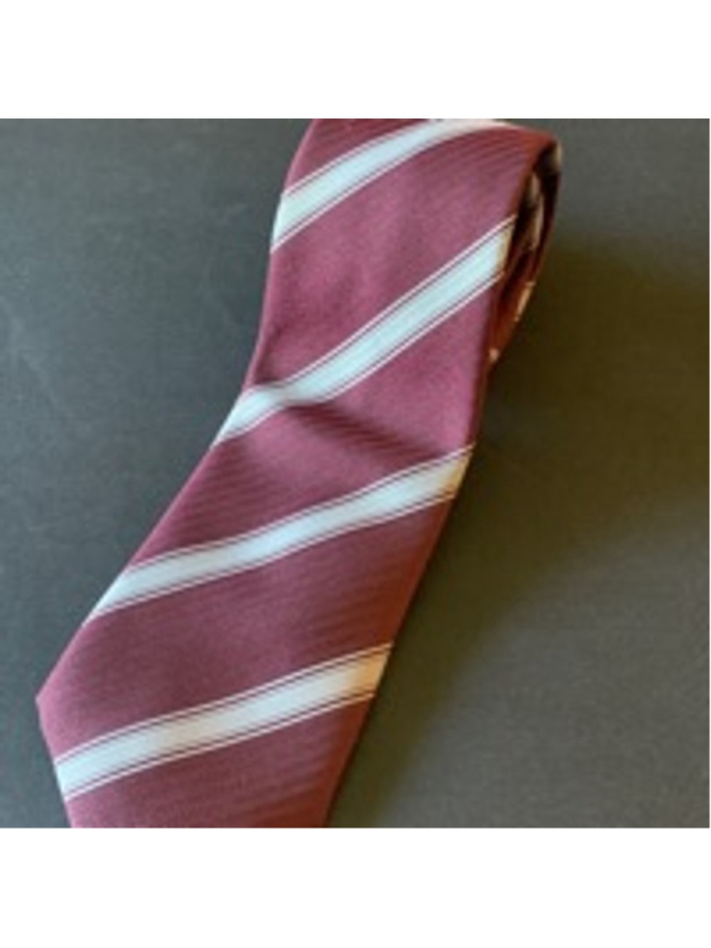 Men's MFA Striped Necktie Burgundy rotary club